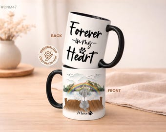 Custom Dog Memorial Mug, Personalized Pet Loss Gift