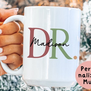 Doctor Personalized Name Mug Custom Coffee Mug for Doctor Customize DR Name Mug Gift for Doctor Doctor Appreciation Gift #DRN01