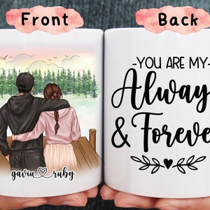 Anniversary Gifts for Boyfriend Forever and Always Custom Couples Mug Coffee Mug Customizable Husband Mug Wife Gift Ceramic Mug
