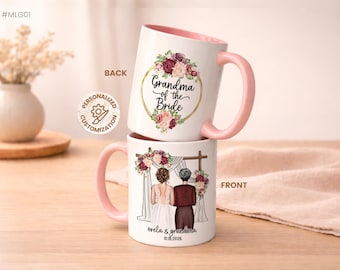 Caneca para a avó da noiva, presente para a avó da noiva, presente para a mãe da noiva, caneca de café para a mãe da noiva. (#MLG01)