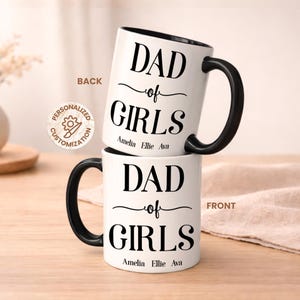 Birthday Mug for Dad of Girls – Personalized Gift from Daughters image 1