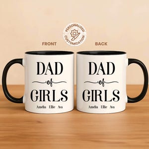 Birthday Mug for Dad of Girls – Personalized Gift from Daughters image 2