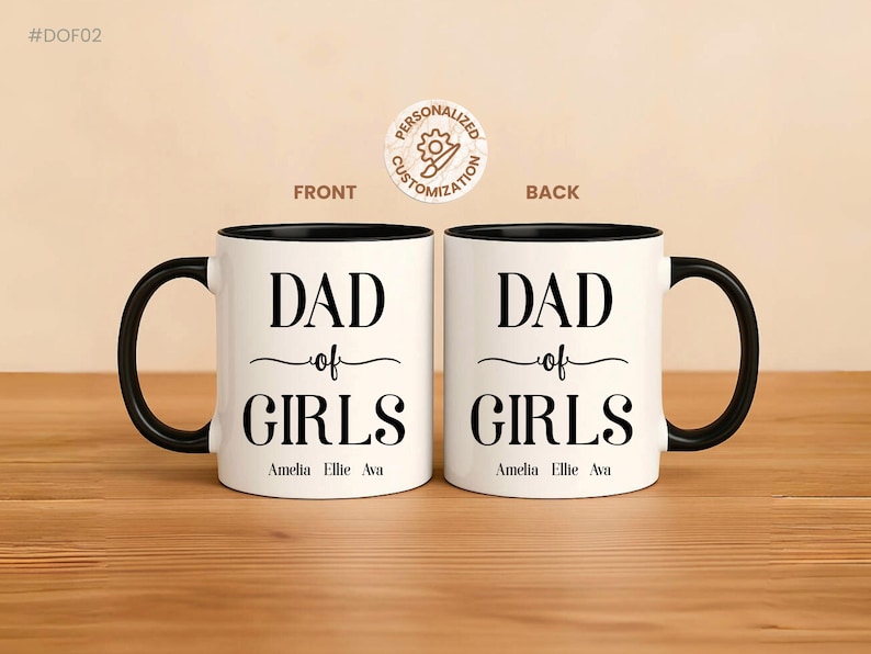 Birthday Mug for Dad of Girls – Personalized Gift from Daughters image 2