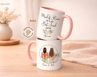 Custom Bridal Party Gift, MAID OF HONOR Proposal Mug, Bride Gift Coffee mug, Best Friend mug Gift, Bridesmaid gift Personalized mug (#BOW02)
