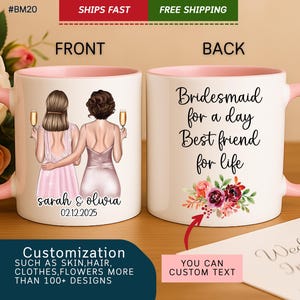 Will You Be My Maid of Honor Gift, Personalized Matron of Honor Proposal Mug, Maid of Honor Gifts Matron of Honor (#BM20)