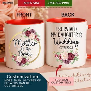I Survived My Daughter&#39;s Wedding Mug: Mother of the Bride Gift