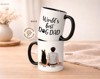 World’s Best Dog Dad Mug – Personalized Birthday Gift
