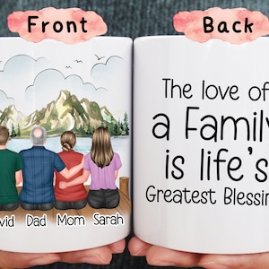Personalized FAMILY coffee Mug,Sibling Coffee Mug,Mothers day gift from siblings,Parents coffee mug,Custom Mom and Dad Gifts,Fathers day mug