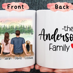 Personalized Family Mug, Pet Family Coffee Mug, Custom Family Gift, Dog Family Mug, Dog and Cat Family Gift, Mom Gift, Dad Gift, Coffee Cup