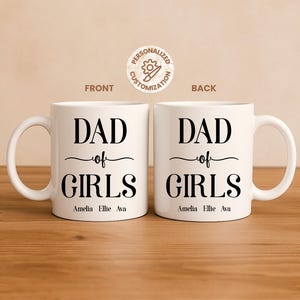 Birthday Mug for Dad of Girls – Personalized Gift from Daughters image 3