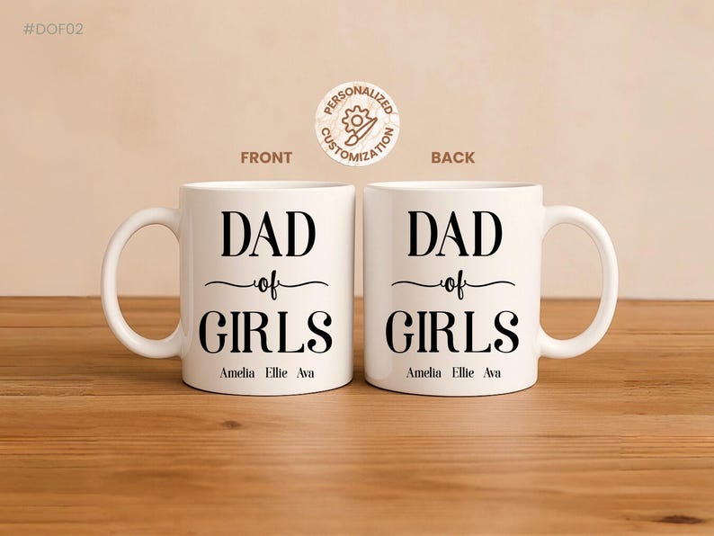 Birthday Mug for Dad of Girls – Personalized Gift from Daughters image 3