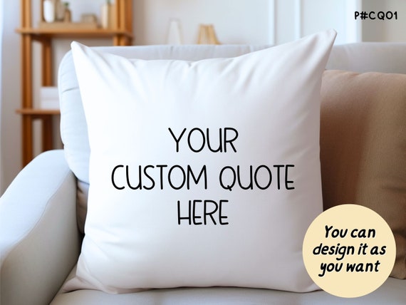 Custom Quote Pillow Personalized Throw Pillow Custom Word Pillow With Sayings Housewarming Gift Personalized New Home Gift Etsy