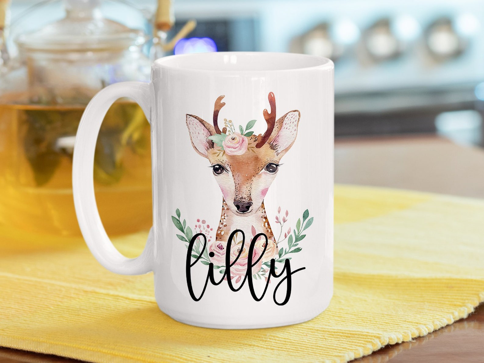 Deer Mug Deer Gifts Deer Coffee Mug Deer Cup Fawn Mug Etsy