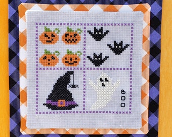 Boo Squared Cross Stitch Chart, PDF download