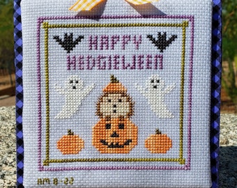 Happy Hedgieween Cross Stitch Chart, PDF download