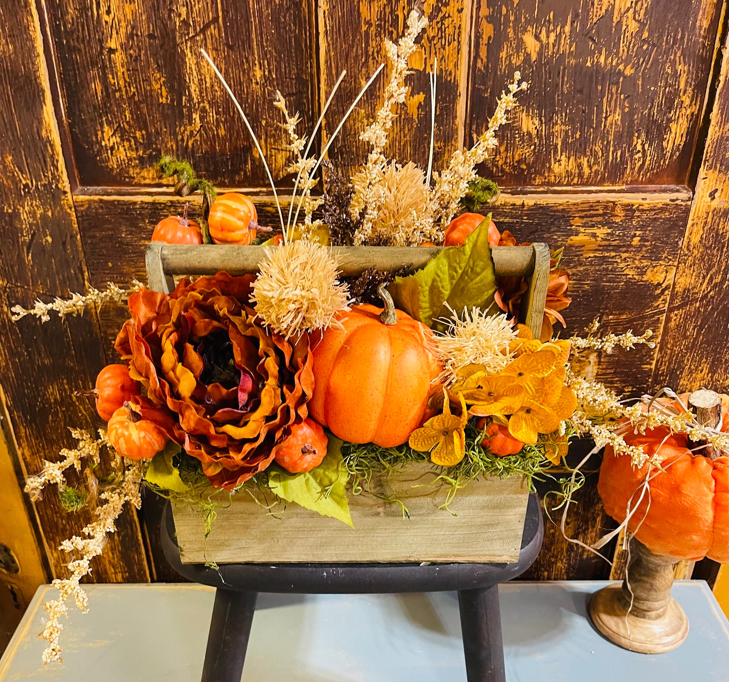 Pumpkin Basket for Fall Decor and a Table Centerpiece