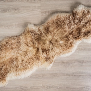 White-Brown Sheepskin Rugs Amazing Sheepskin Sheep Skin Leather Sheep Skin Area Rugs Carpet Rugs soft wool XXL rug