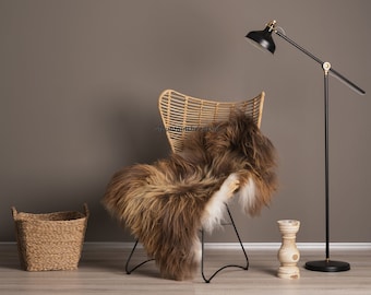Sheepskin Natural Brown Icelandic Rugs, Amazing Sheepskin, Sheep Skin Leather, Sheep Skin Area Rugs Carpet, Rugs long wool, schaffell Hygge