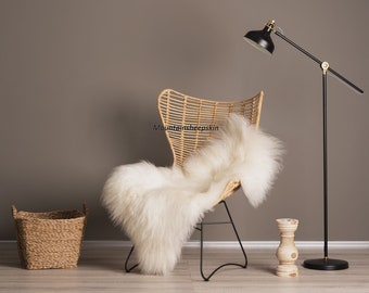 Natural White Icelandic Sheepskin Rugs with long wool, Amazing Sheepskin, Sheep Skin Leather, Sheep Skin Area Rugs, Carpet, hygge
