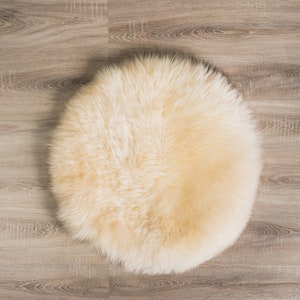Set of 4 chair pads,  Chair pad, Sheepskin chair pads, Natural sheepskin rug