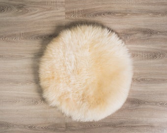 Set of 4 chair pads , Chair pad, Sheepskin chair pads, Natural sheepskin rug, schaffell Hygge