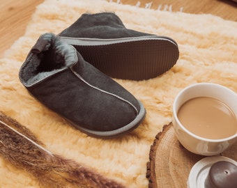 Soft slippers made of 100% sheepskin. Top quality, comfortable, perfect for a gift.