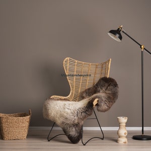 Originaler, natürlicher RIESEN-Teppich, grau, echte natürliche Schaffell-Teppiche, exklusiver Teppich, Überwurf-Teppiche, Teppich, Outdoor-Teppiche, günstige Teppiche, Shag, Schaffell