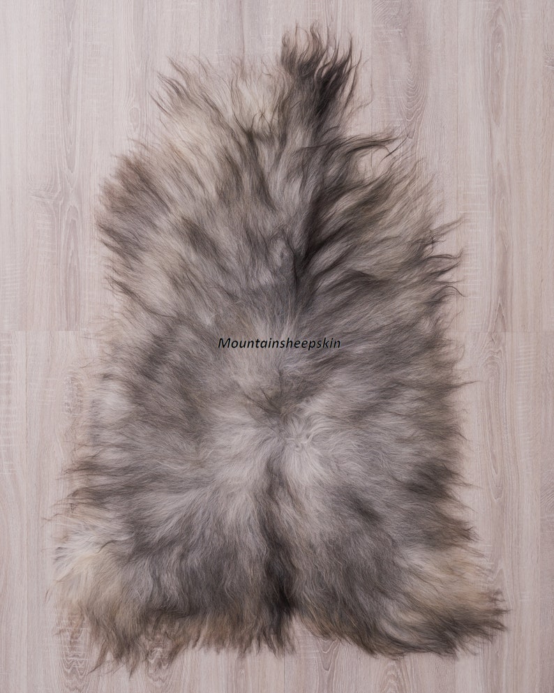 Sheepskin Natural GRAY Icelandic Rugs Amazing Sheepskin Etsy