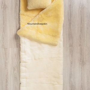 Natural Sheepskin Sleeping Bag for Camping