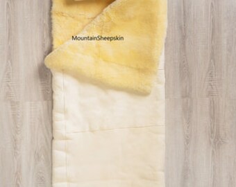 Natural Sheepskin Sleeping Bag for Camping