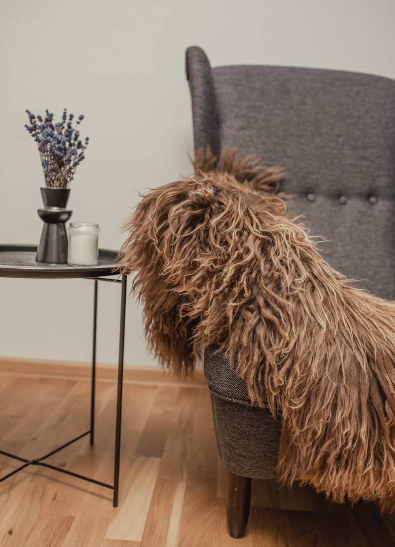 Curly Sheepskin Natural Brown Icelandic Rugs Amazing Sheepskin Sheep ...