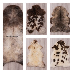 Original Genuine Sheepskin Rug, Single Pelt, Ivory White Sheep Skin Rug, Sheepskin Throw Natural colors, schaffell Hygge