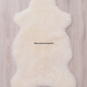 Sheepskin Natural White Rugs, Amazing Sheep Skin Leather, Sheep Skin Area Rugs, Carpet Rugs, schaffell, Hygge, 3cm wool image 2