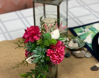 Beach Arrangement with Seashells and Succulents
