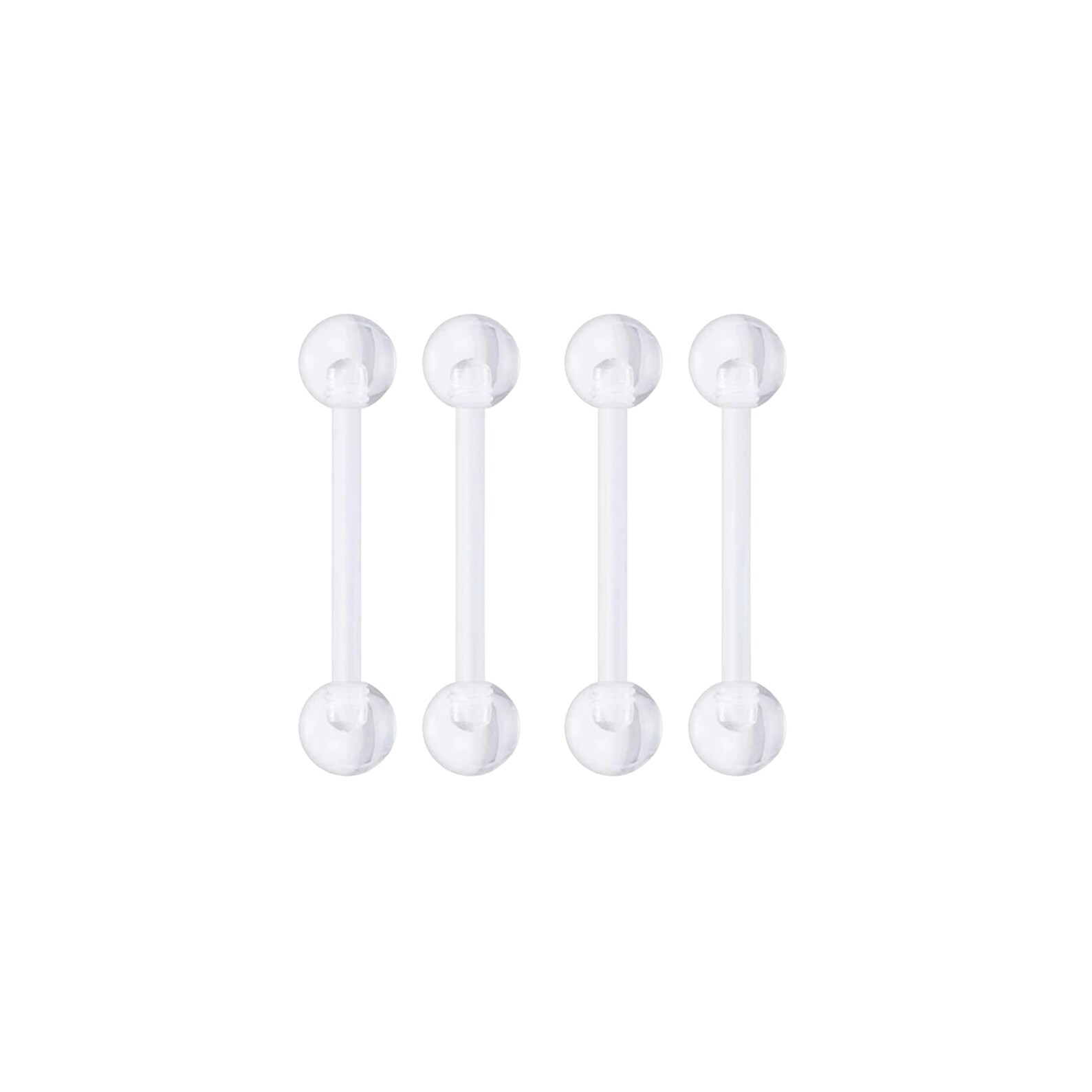 Invisible Clear Plastic Tongue Piercing Barbell. Transparent Etsy UK