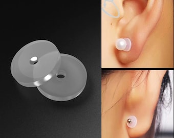 Clear Piercing Healing Discs. Transparent Healing Disc. Flexible Plastic Piercing Disc. Jewellery Stabiliser To Aid Quicker Healing