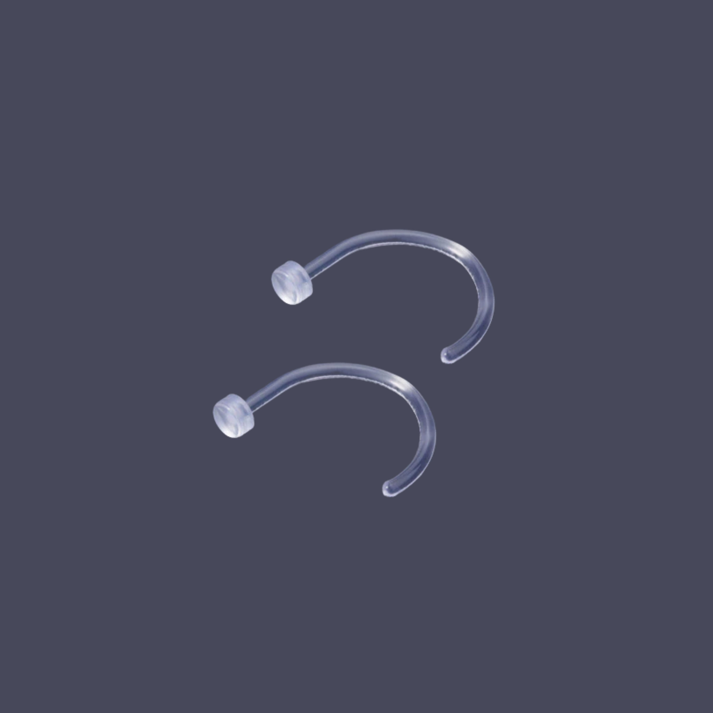 Pack 30 Retenedores Transparentes Para Piercing Nariz 20G - Material Acrílico, 7 Mm Longitud, Invisible