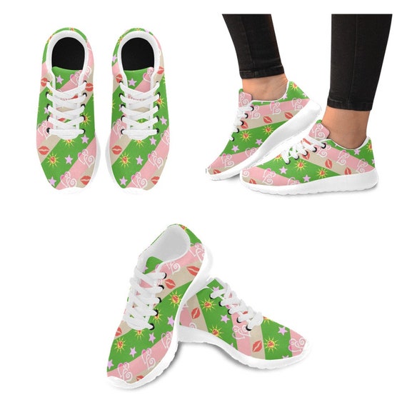 Green shop print shoes