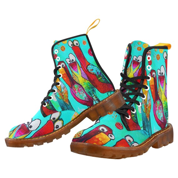 Colorful Bird Boots / Etsy