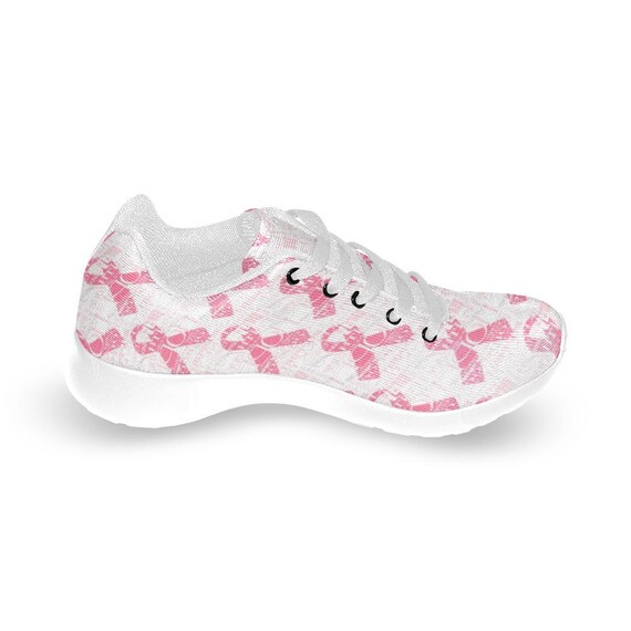 Pink Ribbons Breast Cancer Women's Athletic Shoes, Breast Cancer