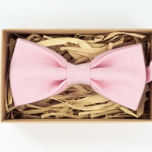 Pink Color Groomsmen Bow Tie / Ring Bearer Bow Tie / Boyfriend - Etsy