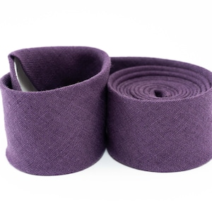 Purple Linen Necktie: Handmade Wedding Groomsmen Gift