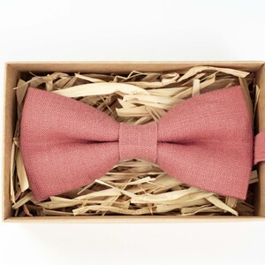 Dusty Rose Wedding Bow Tie - Groomsmen Gift and Boyfriend Gift for Formal Occasions