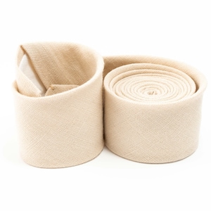 Sand Beige color mens linen ties / Wedding necktie / Ties for men
