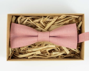 Pink color pre-tied bow ties for men / Boys bow ties / Baby shower gift