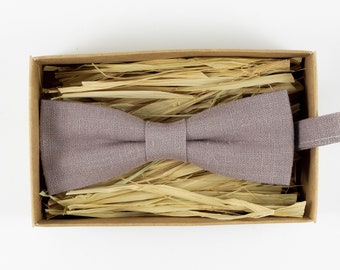 Mörk, dustig malva, färdigknuten fluga för män