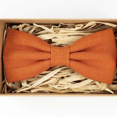 Burnt Orange Bow Tie / Toddler Bow Tie / Pretied Bow Tie / Etsy
