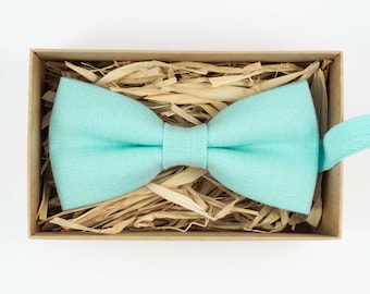 Mint color bow tie / Toddler boys bow tie / Mens bow tie