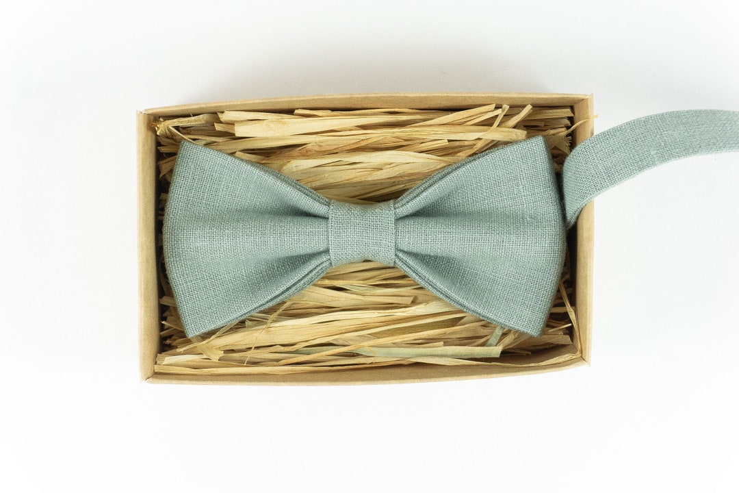Dusty Sage Green Groomsmen Bow Tie for Weddings / Baby Bow Tie - Etsy
