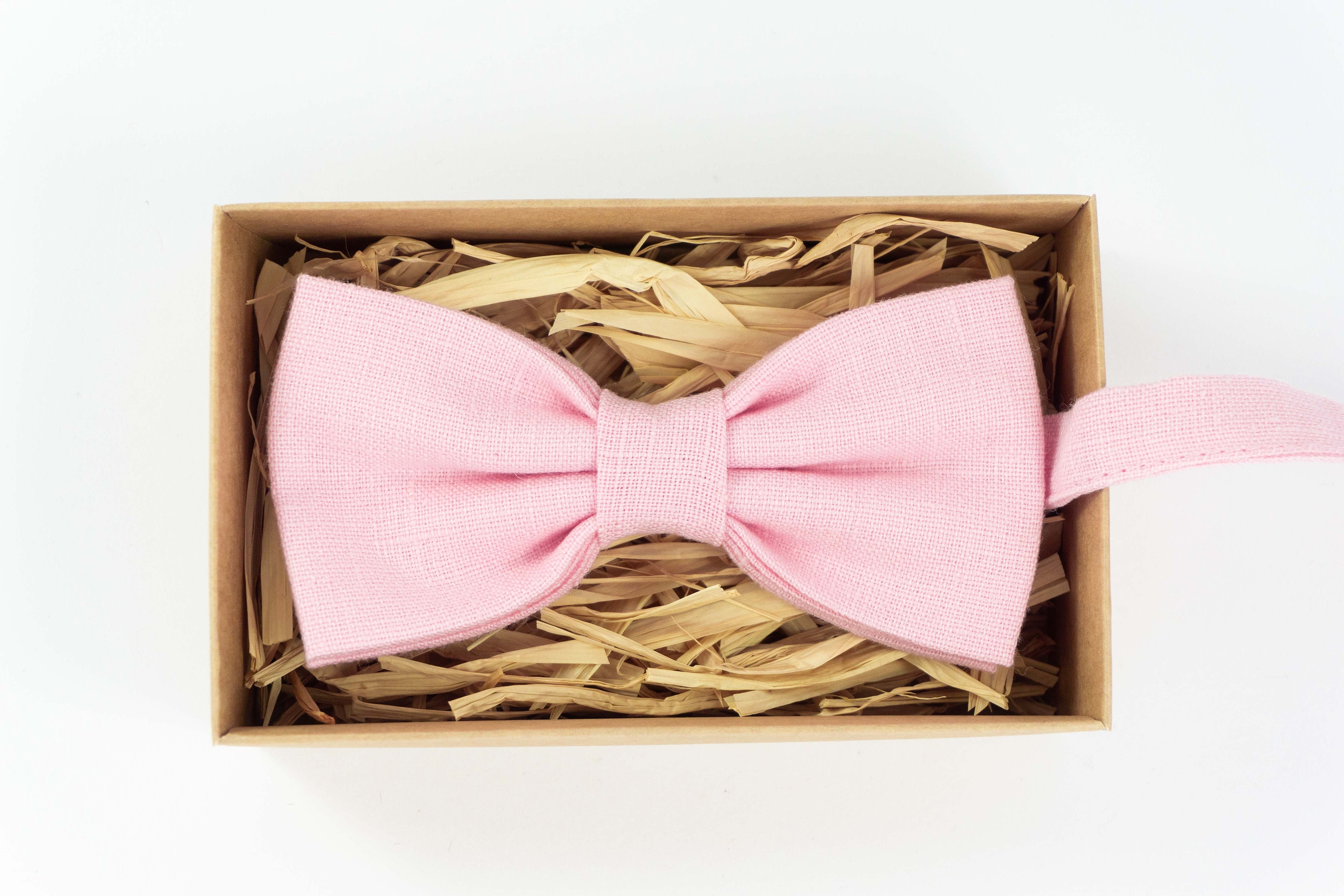 mens skinny ties groomsmen ties pre tied bow ties toddler bow ties Pink color bow tie